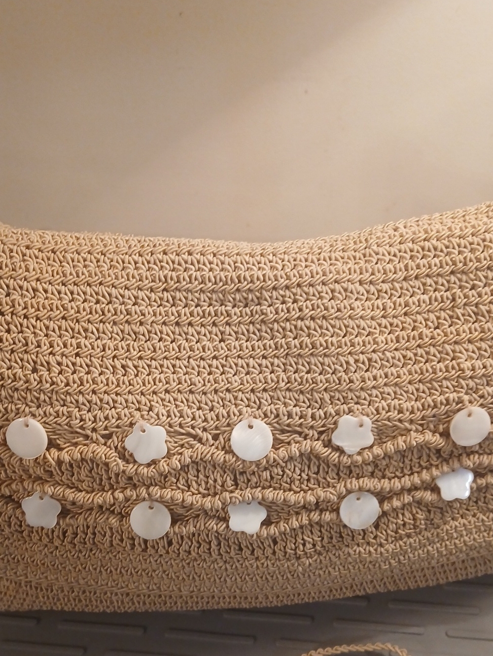 ​Boho Crochet Crossbody Shoulder Bag with Matching Solid Wristlet Purse Set - Picture 4 of 16